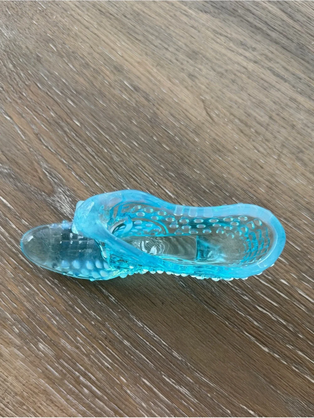 Fenton Blue Glass Slipper